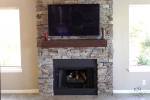 Fireplace and TV